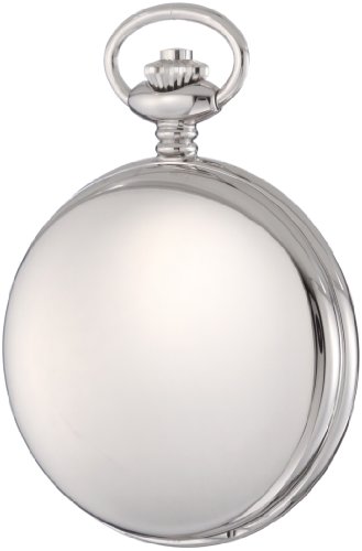 Image of Charles-Hubert, Paris 3907-WRR Premium Collection Stainless Steel Polished Finish Double Hunter Case Mechanical Pocket Watch