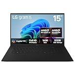 LG gram 15Z80T (Excl.)- 15.6 inch FHD IPS Ultra-Lightweight Laptop, AMD Ryzen AI 7 350, AMD Radeon 860M GPU - 50 TOPS NPU, 16GB RAM, 512GB SSD, Copilot +PC, Windows 11 Home, Black (2025)