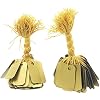 200 Gold Plastic String Tags, Elegant Jewelry Tags Perfect for Gifts or Business 1" x 1/2", Gold