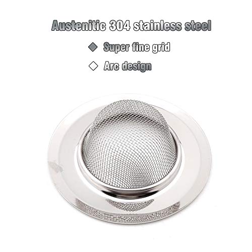 2Pcs Kitchen Sink Drain Strainer 2.75" Top / 1.1" Basket, Hair Strainer，Stainless Steel Slop,Utility, Kitchen And Bathroom Sink Strainer. #TOP1