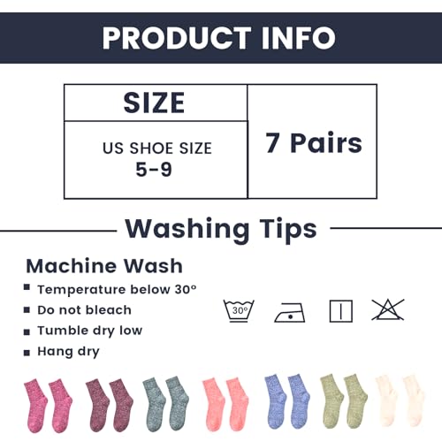 Premillow Meias de lã – meias de lã para mulheres, meias femininas quentes de inverno, meias de inve