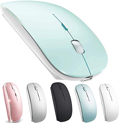 Rechargeable Bluetooth Mouse for Mac Laptop Wireless Bluetooth Mouse for MacBook Pro MacBook Air Windows Notebook MacBook (Jelly Blue)