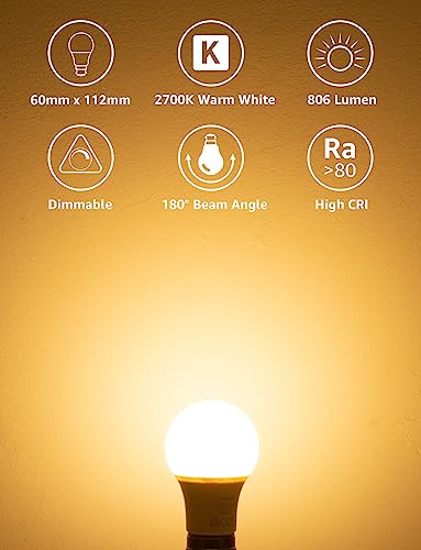 Lepro Dimmable Bayonet Light Bulb, 60W Equivalent, Warm White 2700K, 7W 800 Lumen Light Bulbs Bayonet - Image 2