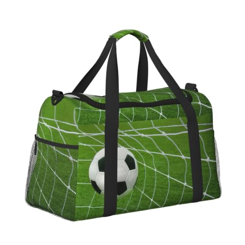 Bolsa de fútbol grande Green Grass, maleta de viaje plegable e impermeable para deporte 3