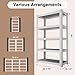 WORKPRO House 5-Tier Shelving Unit, 3000lbs Adjustable Storage Shelves, Boltless Book Shelf, Shelf Organizer for Kitchen, Living Room, Bathroom, Wood Grain Pattern, Waterproof Board, 24-1/10