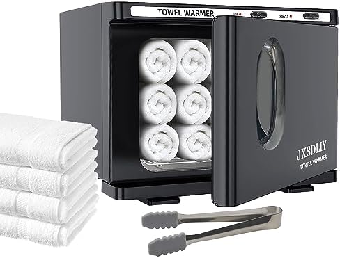 Towel Warmer, 2-in-1 Professional Hot Towel Heater Cabinet for Spa Salon Home Bathroom, 8L, Black