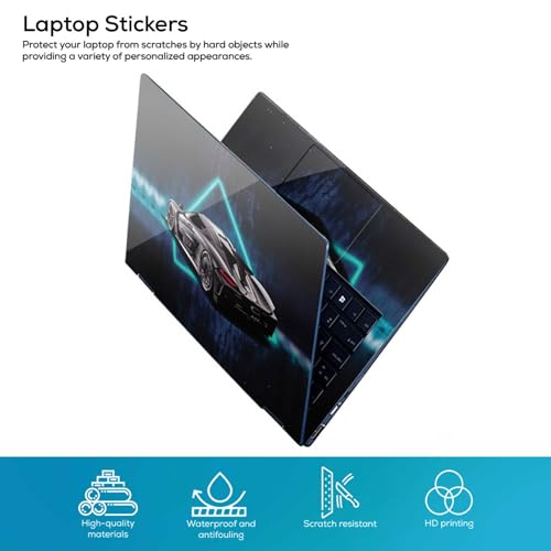 Image of Galaxsia Sport Car Full Body Vinyl Laptop Skin /Sticker /Cover Upto 15.6 Inches Laptops Laminated-Removable-HD Quality Compatible for Hp-Dell-Sony-Lenovo-Asus etc.(15x10 Inches)