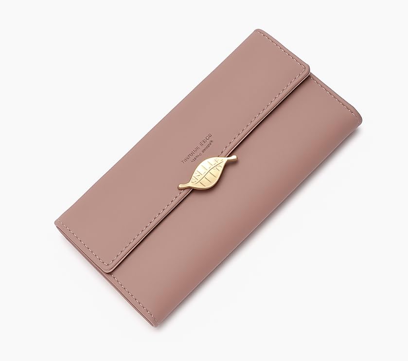 Elegant Women's Wallet – Luxury Kiss-Lock Evening Purse with Sophisticated Charm,Evening party, banquet, wedding, business, travel (Mauve)