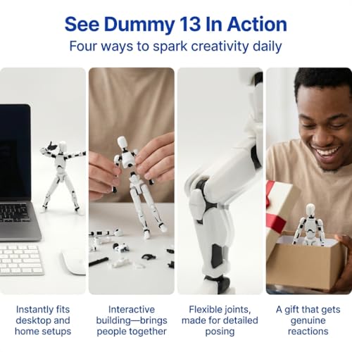Image of Dummy 13 3D Printed Articulated Robot Action Figure, 5.5 Inch Fully Poseable Model, DIY Collectible Assembly Toy