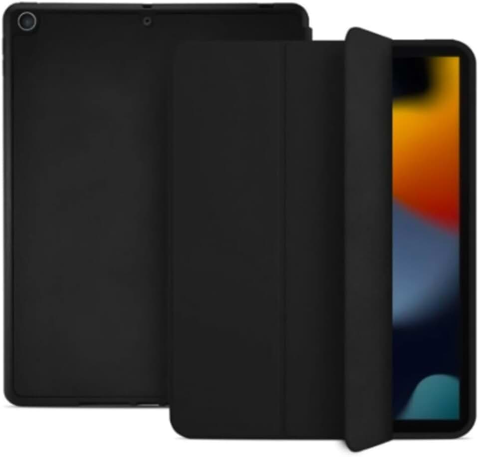 Case Capa Compatível Para iPad 9, 8, 7 Geração 10.2" 10.5" Slim Inteligente Com Suporte Caneta Proteção Anti-Impacto Auto Sleep Tampa Magnética (Preto)