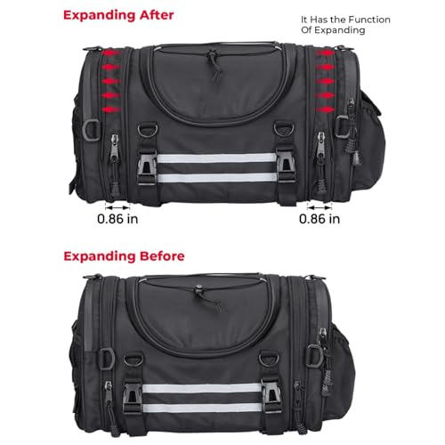 Bolsas traseras para motocicleta CBR1000 con espacio expandible para casco de pasajero 6