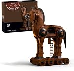 Givenni Trojan Horse Building Block Set, Greek Mythology Model Kit, 1120 Pieces, Movable Chariot with Hidden Interior, for Adults 16+