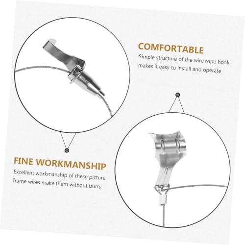 Image of Hanging Wire Picture Hooks for Hanging Stainless Steel Photo Hanger Wire Rope Hardware