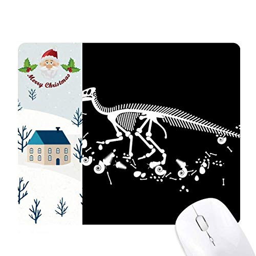Tapis de souris os fossile de dinosaure noir finition sobre maison