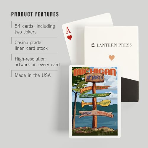 Baraja de poker Up North Michigan 52 cartas miniatura 3
