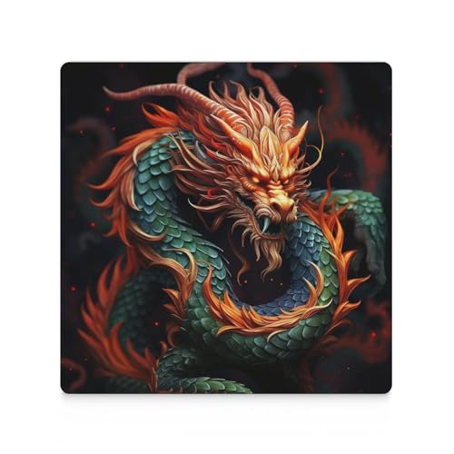 Dessous de verre dragon chinois table basse cuisine salon réutilisable - 4