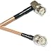 3 feet RG400 Silver Plated BNC Male Angle to BNC Male RF Coaxial Cable
