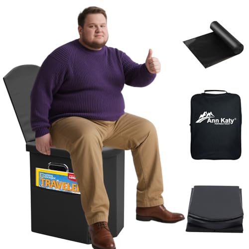 Ann Katy Upgrade XXL Portable Toilet for Adults, Extra Large Floding Toilet by Ann Katy - Used condition - US$25.03