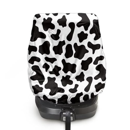 KEIAHUAN Cow Theme Car Seat Sun Shade Covers for Babies Car Seat Covers Canopy Infant Car Seat UV Protection Cover Protector Keeps Your Toddler Baby Seat at a Cool Temperature Baby Travel Accessories