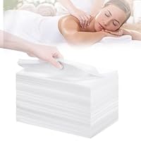 100 Stück Einweg Massageliegen Auflage, 80 x 180cm Einmal Bettwäsche, Massageliege Bezug Vliesstoff, Einweg Bettlaken für Spa, Salon, Hautfreundliche Einweg Massagetisch Bettlaken(weiß)
