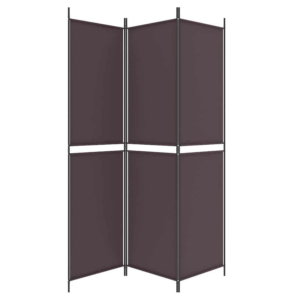 3-częściowy parawan brązowy ścianka działowa z materiału, 150 x 200 cm, składany, wolnostojący, ochrona przed wzrokiem do salonu, sypialni, biura, na balkon, z oddychającym poliestrem dla