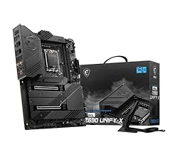 MSI MEG Z690 UNIFY-X Mainboard ATX, unterstützt Intel Prozessoren 12. Generation, LGA 1700, Direct 19+2 Phase VRM 105A, DDR5 Boost DIMMs 6800+MHz/OC, 2 x PCIe 5.0 x16, 4 x M.2 Gen4, Dual LAN, Wi-Fi 6E