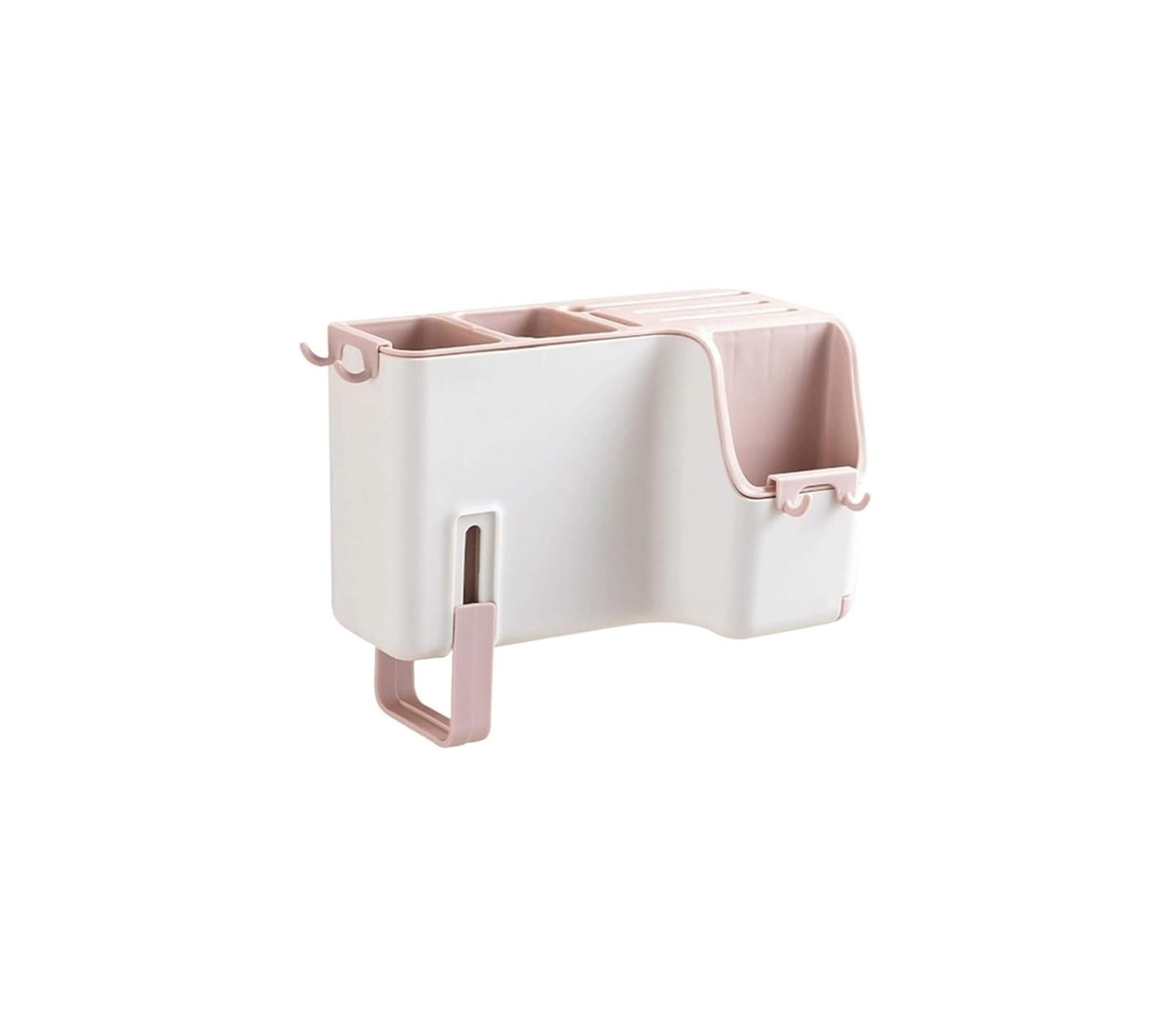 FGJsfhrDTU Cutlery drainer, Multifunctional Kitchen Utensils Chopsticks Wall-mounted Drying Rack Creative Basket(Roze)