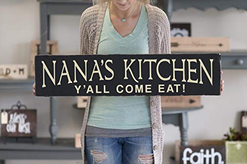 Nana's Kitchen Wood Sign Personalized Gift For Her Modern Farmhouse Wall Decor #TOP7