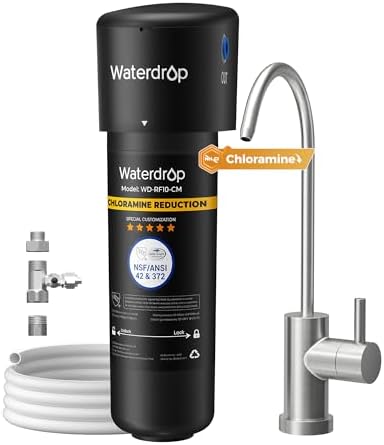 Waterdrop 10UB-CM Under Sink Water Filter System, 99% Chloramine Reduce