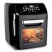 Produktbild alpina Heißluftofen und Heißluftfritteuse - Airfryer - Digitale Zeit- und Temperaturkontrolle - 1800 Watt - 12 Liter - Schwarz