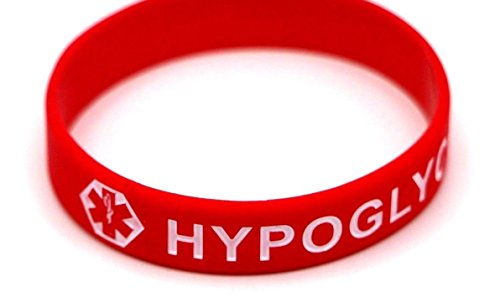 Hypoglycemia Bracelet - Hypoglycemia Medical Alert id Bracelet Emergency Wristband (HB-124)