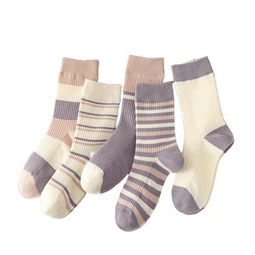 chanstore 5 pares – Calcetines largos de baloncesto para hombre, para estudiantes, parejas, deportes, barco, primavera/verano, Pc003 (Star Daizi) - Calcetines de longitud media, talla única