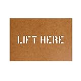 Lift Here Schablone Stencil Ölkarton Bundeswehr Militär US Army passend für VW Typ 181 DKW Munga für Lackierung (2,5x16cm) - Ölkarton Lackierschablone #15178