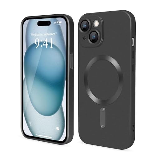 SQUIF Magnetic for iPhone 15 case, Lens Protector with Full Camera Protection Shockproof Matte Slim Soft Compatible with Magsafe Phone case for iPhone 15 6.1 (Black) (B0D4JSPL8L) Amazon Price History, Amazon Price Tracker