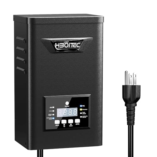 HIBOITEC 400W Low Voltage Landscape Transformer with Photocell Sensor Timer