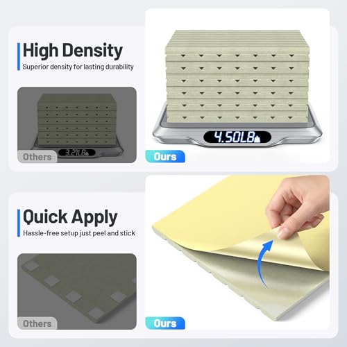 Image of 12 Pack Sound Proof Foam Panels for Walls, Acoustic Panels Self-Adhesive | 12 inch X 12 inch X 0.4 inch Slatted Soundproof Wall Panel, High Density Sound Absorbing Panel for Gaming Recording Studio Decor-Sage