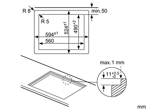 Foto von Bosch Gas Einbau Autark Gaskochfeld Glaskeramik Kochfeld Gasfeld NEU Gasplatte, 60 centimeters