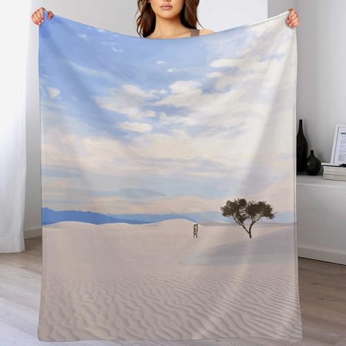 Couverture de lit romantique et douce paysage de sable - 6