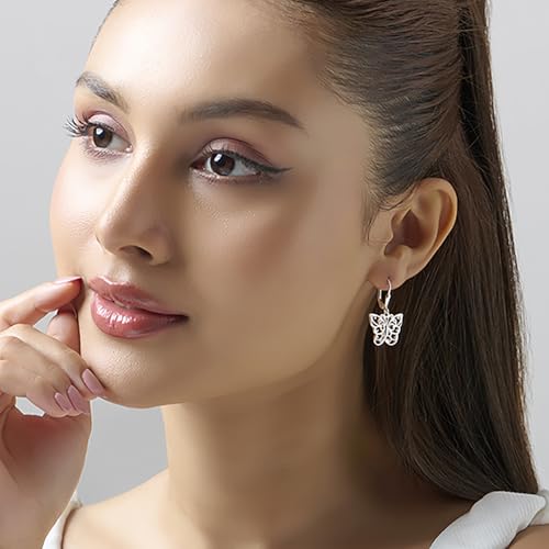 Image of TRUESILVER ACPL 925 Sterling Silver BIS Hallmarked Designer Drop & Dangle Leverback Earrings for Women