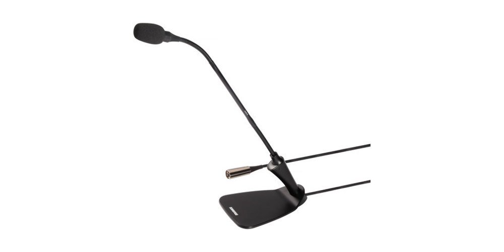 Shure Centraverse CVG CVG12D-B/C Microphone col de Cygne avec Base de Bureau intégrée, Microphone à condensateur cardioïde avec col de 30,5 cm et préamplificateur intégré, Pare-Brise et Bride de