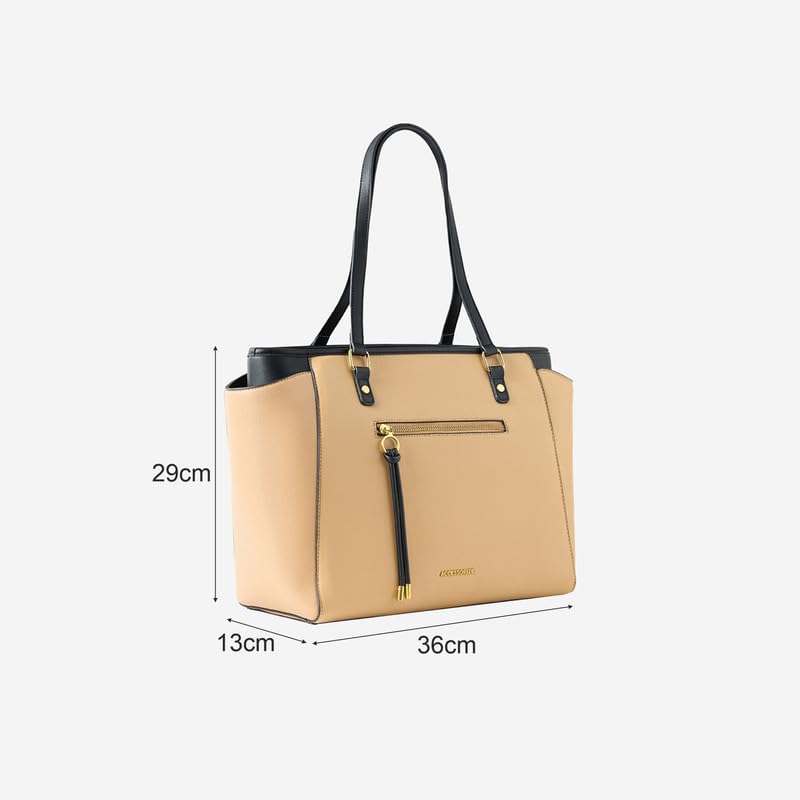 Image of Accessorize London Women's Serene Work Tote Bag | Elegant Office Bag | Stylish Shoulder Purse | Gift for Women
