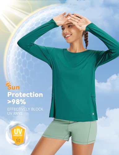 baleaf Women's Sun Shirt UV Protection Shirts Rash Guard Pockets SPF UPF 50+ Quick Dry Long Sleeve Clothing3