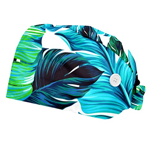 Chapeaux de travail unisexe à motif palmiers tropicaux pour hommes et femmes - Lot de 2