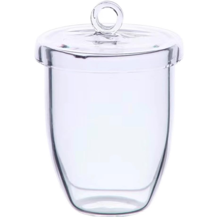 Crogiolo al quarzo Crogiolo in vetro al quarzo da laboratorio con coperchio Elevata purezza e resistenza alle alte temperature 10/20/30/50/100/150/200/250/300ml 1400 gradi 1pz (Size : 10ml)