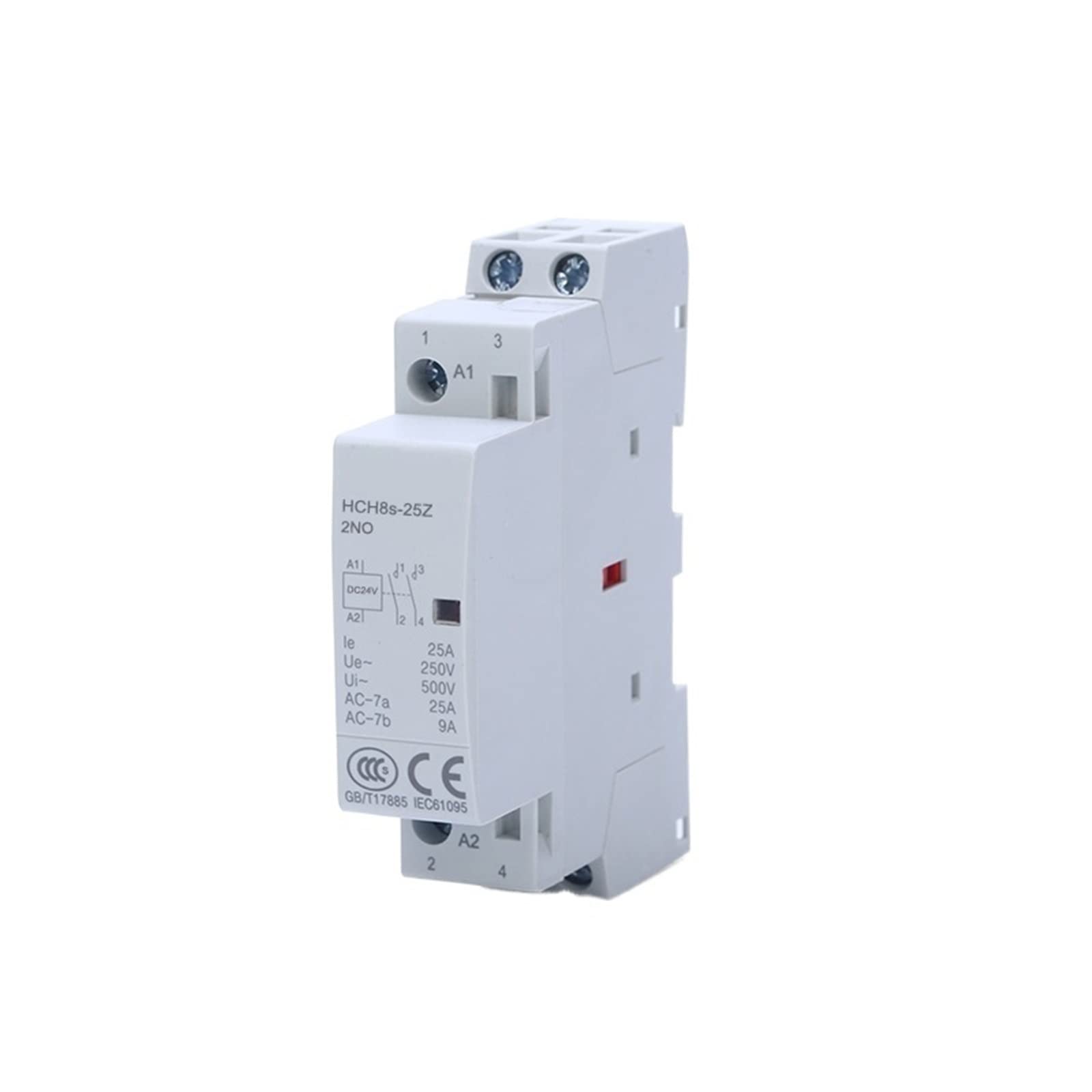 HCH8s-25Z DC stycznik DC24V cewka DC12V 2P 220V 25A 16A 2NO 1NO1NC automatyczny domowy stycznik typ 1 szt. (2P 25A 2NO DC24V)