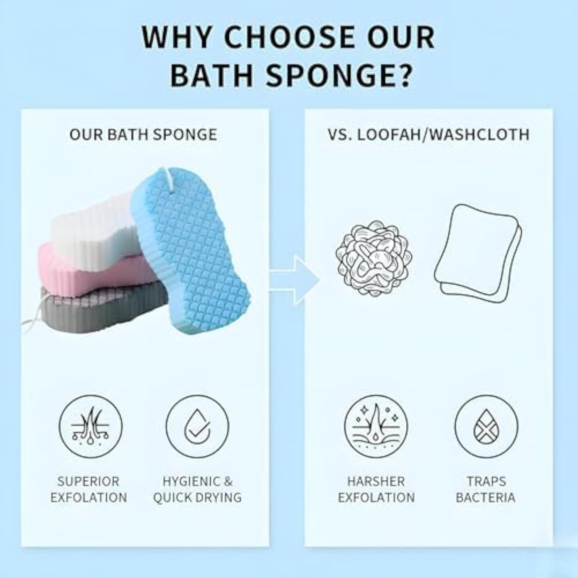 Fly Horse Baby Bathing Sponge, Soft Foam, Pack of 1