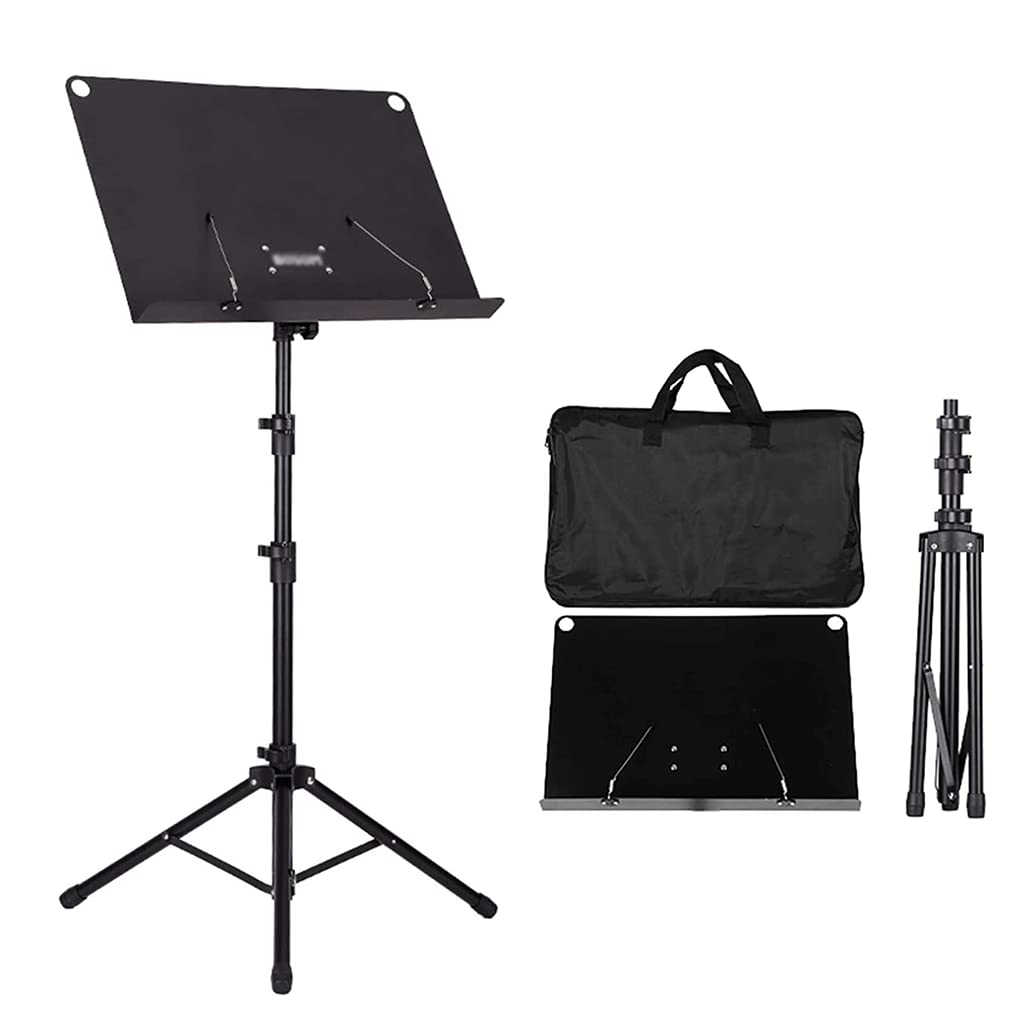 Leggio Regolabile in Altezza Supporto per spartiti in Metallo Supporto per spartiti Pieghevole per Strumenti Musicali Banda Viaggio Uso Scolastico,