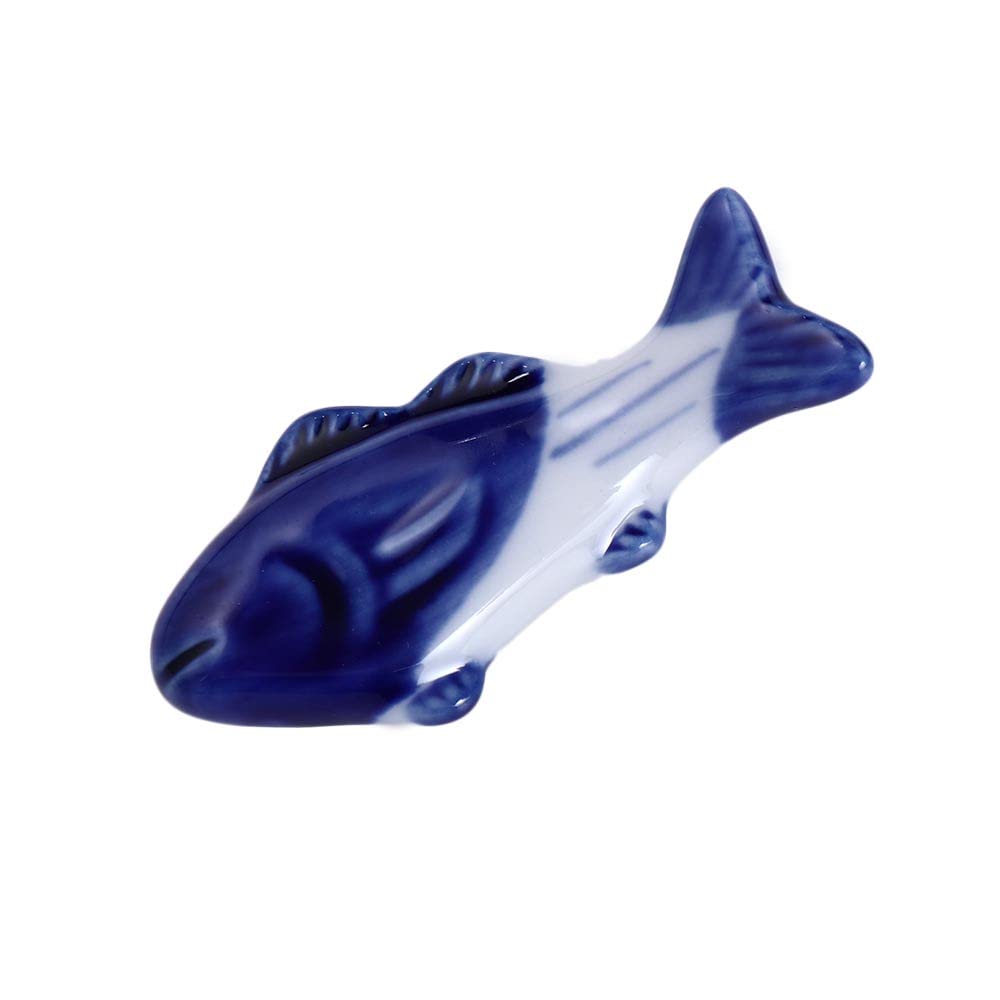 Japanese Fish Chopstick Rests Cartoon Fish Chopsticks Holder Spoon Fork Knife Rack Table Decors Dinnerware Stand(blue)