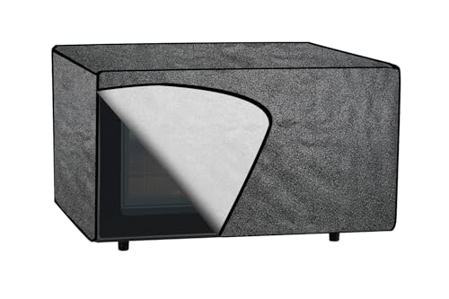 Image of The Furnishing Tree microwave oven cover Suitable for Samsung 28 Liters Convection MC28A6036QK /TL, Dustproof, Stain-Resistant, Cover Size WxDxH in CM- (53.34x48.26x33.02), Sand Pattern Grey