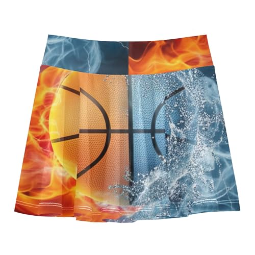 Athletic Shorts Girls Skorts Tennis Skirts Kids Cheer Teen Cheer Basketball Flames 3t2